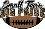 Leopard skin design, Small town, big pride, football day tshirt design - free svg file for members