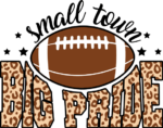Small town, big pride, football day tshirt design, leopard skin - free svg file for members