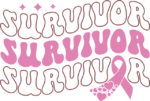 Survivor, echo stacked text, awareness tshirt design - free svg file for members