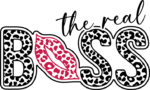 The real boss, leopard skin, tshirt design for wife entrepreneur - free svg file for members