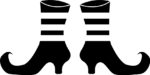 Witch shoes silhouette - free svg file for members