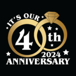 Its our 4th anniversary 2024, wedding rings, golden png for sublimation, anniversary gift - free svg file for members