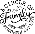 A circle of family strength and love, family day tshirt design - free svg file for members