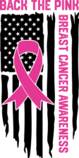 Back the pink, USA flag, breast cancer awareness tshirt design - free svg file for members