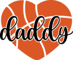 Basketball daddy heart, basketball ball, dad tshirt design - free svg file for members