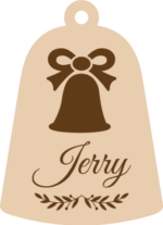 Personalized Christmas Bell design, Christmas decor - free svg file for members