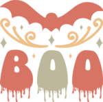Boo sign, dripping letters, Halloween tshirt design - free svg file for members