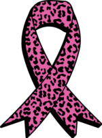 breast cancer awareness, Leopard skin cancer ribbon clipart image - free svg file for members