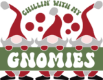 Chillin with my gnomies, Christmas sweatshirt design - free svg file for members
