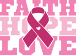 Faith, hope, love, pink ribbon, breast cancer awareness tshirt design - free svg file for members