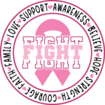 Fight, love, support, faith, courage, hope, family, breast cancer awareness tshirt design - free svg file for members