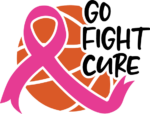 Go fight cure, basketball ball and ribbon, breast cancer awareness tshirt design - free svg file for members