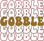 Gobble, echo stacked text, thanksgiving day sweatshirt design - free svg file for members
