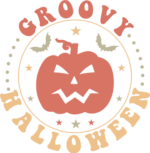 Groovy Halloween, pumpkin, sweatshirt design - free svg file for members