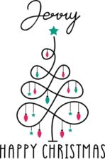 Personalized name, Happy Christmas, decorative swirly tree, mug design - free svg file for members