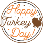 Happy turkey day, thanksgiving day decor, sticker - free svg file for members