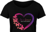 I am a survivor, butterfly heart, breast cancer awareness tshirt design - free svg file for members