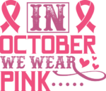In October we wear pink, breast cancer awareness sweatshirt design - free svg file for members