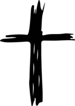 Distressed Christians Cross silhouette, clipart image - free svg file for members