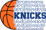 Knicks, echo stacked text, basketball ball, NBA fan sweatshirt design - free svg file for members