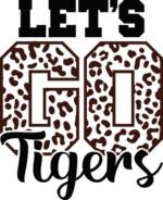Lets go tigers, leopard skin, American football lover tshirt design - free svg file for members