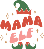 Mama elf, hat and shoes, Christmas tshirt design for mom - free svg file for members