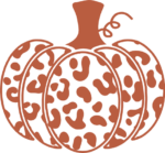 Leopard Skin Pumpkin clipart image, fall decor - free svg file for members