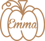 Personalized name pumpkin monogram frame, thanksgiving day decor - free svg file for members