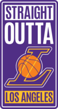 Straight Outta Los Angeles, NBA decor stickers - free svg file for members
