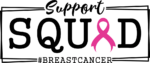 Support squad, #breastcancer awareness sweatshirt design - free svg file for members