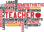 gift for teacher, word cloud art, empathetic, dedicated - free svg file for members