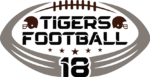 Tigers football no 18, American football ball, team mascot tshirt design - free svg file for members