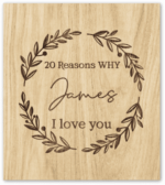 20 reasons why I Love you, personalized name, anniversary gift for her / him - free svg file for members