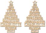 Christmas family tree made of custom names, decor - free svg file for members