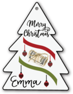 Merry Christmas tree, hanging money holder design - free svg file for members