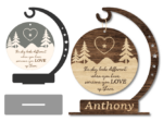 Christmas hanging ornament with stand, the sky looks different when you have someone you love up there - Laser cut free svg file for members