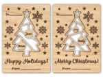 Happy holidays card, Christmas wishes, from to editable names - free svg file for members