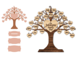 Tree with hearts and stand, custom family members names, home wall decor - Laser cut free svg file for members