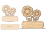 Flower stand laser cut file, add your text, gift for mom - free svg file for members
