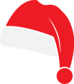 Santa Claus hat clipart image, Christmas decor - free svg file for members