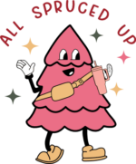 All spruced up, Funny Christmas tree, decals, tumbler sticker - free svg file for members
