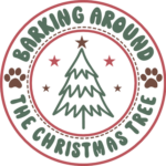 Barking around the Christmas tree, funny dog bandana design - free svg file for members