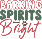 Funny Christmas Dog Bandana design, Barking spirits bright - free svg file for members