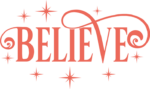 Believe sign, Christmas decor, tshirt design - free svg file for members
