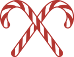Crossed Candy canes clipart image, Christmas decor - free svg file for members