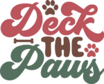 Deck the paws, Funny Christmas doormat design - free svg file for members