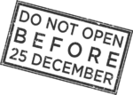 Do not open before 25 December, Distressed Christmas stamp - free svg file for members