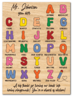 Gift card for teacher, Mr. you are, editable name, A-Z alphabets - free svg file for members