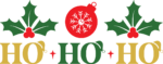 Hohoho sign with decorative holly berry leaves, Christmas sweatshirt design - free svg file for members