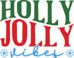 Holly jolly vibes, Christmas sweatshirt design - free svg file for members